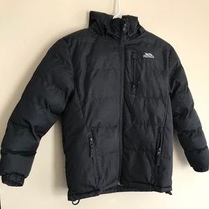 Trespass Kids Black Tuff Hooded Jacket